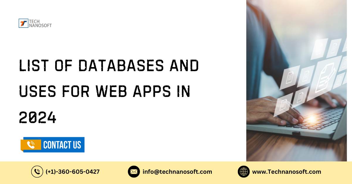 List of Databases and Uses For Web Apps in 2024